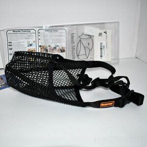 Mayerzon Dog Muzzle, Soft Mesh Large Dogs in Black Size: XL (12.5”-13.75”) NWT